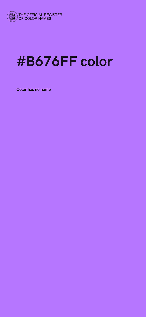 #B676FF color image