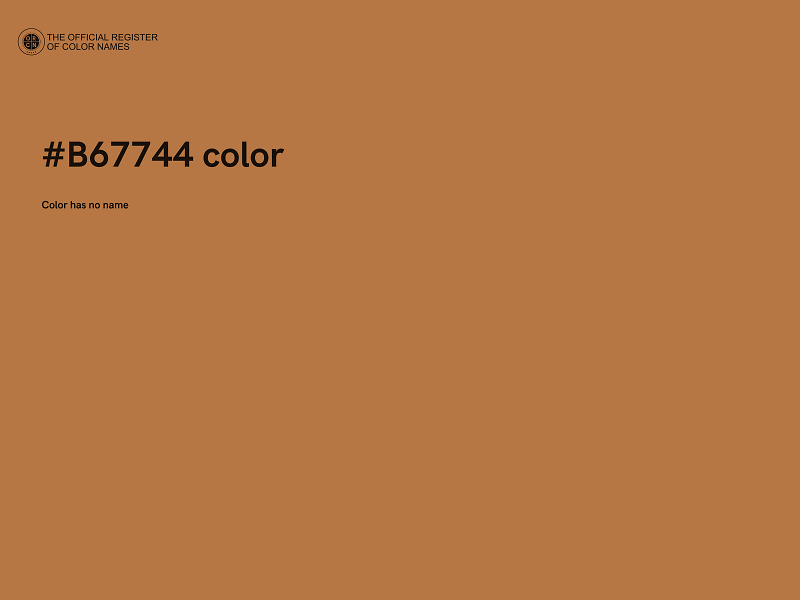 #B67744 color image