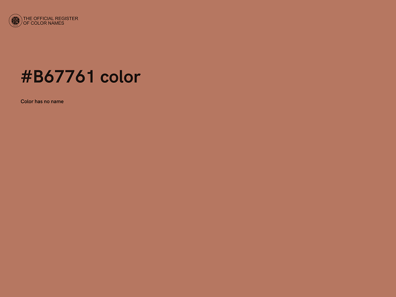 #B67761 color image