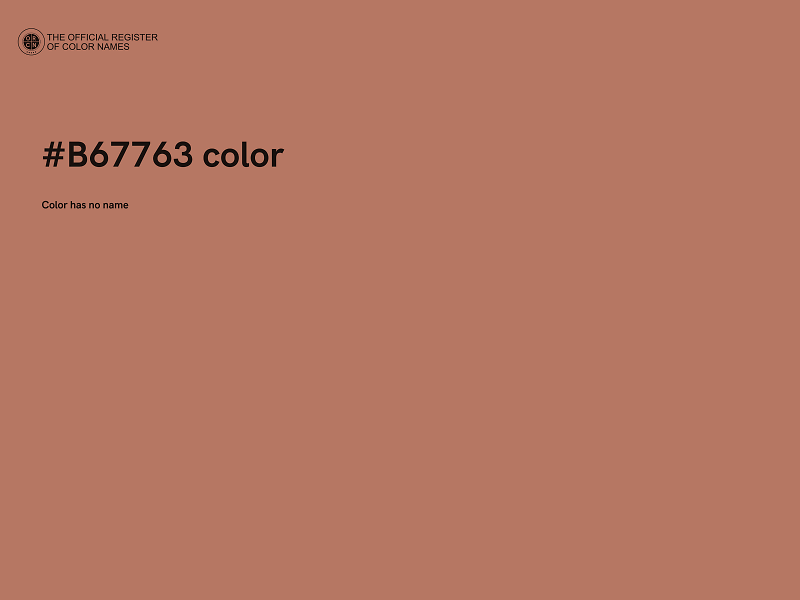 #B67763 color image