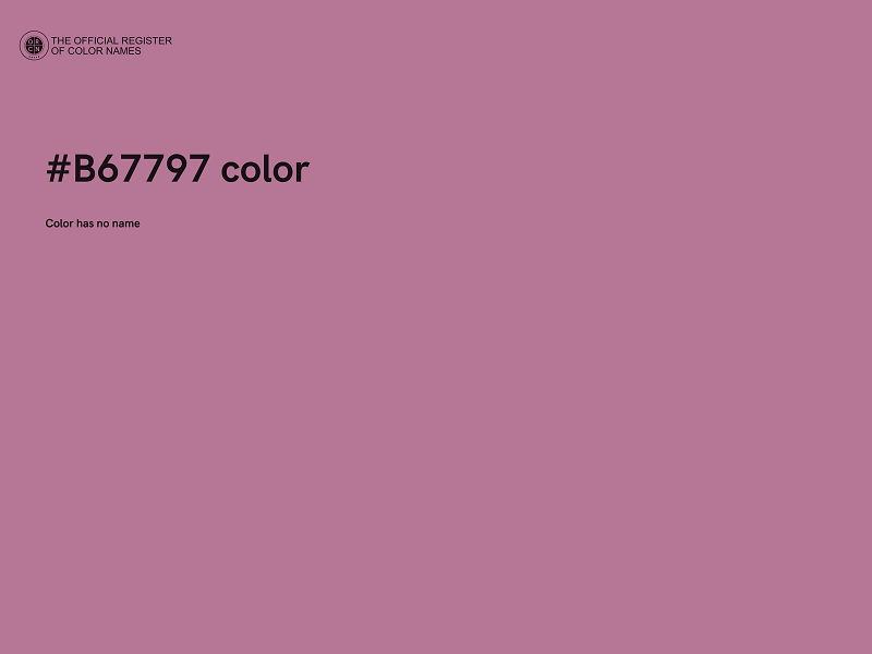 #B67797 color image