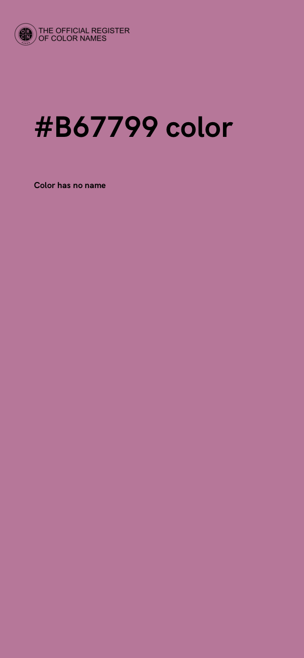 #B67799 color image