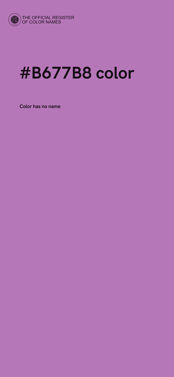 #B677B8 color image