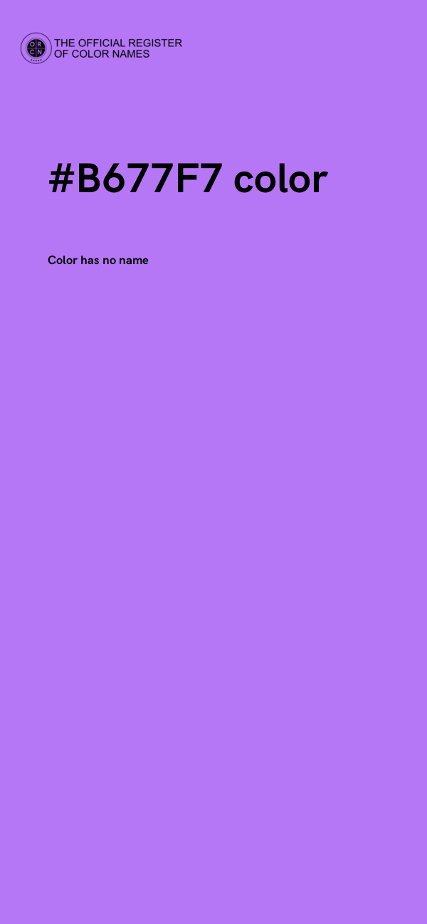 #B677F7 color image
