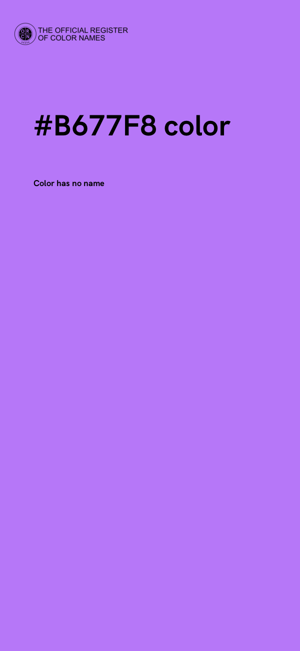#B677F8 color image