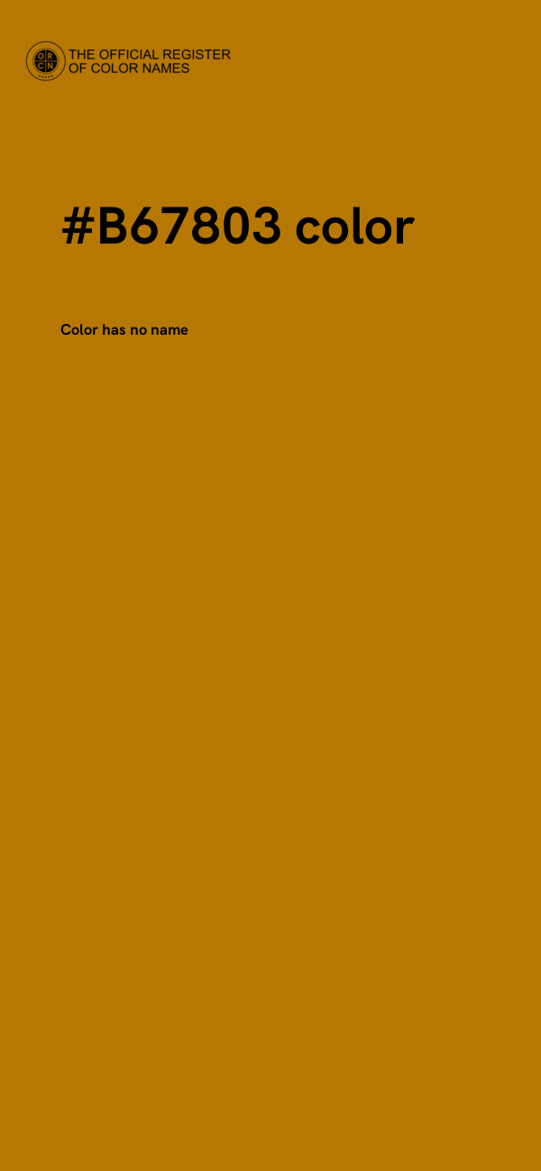 #B67803 color image
