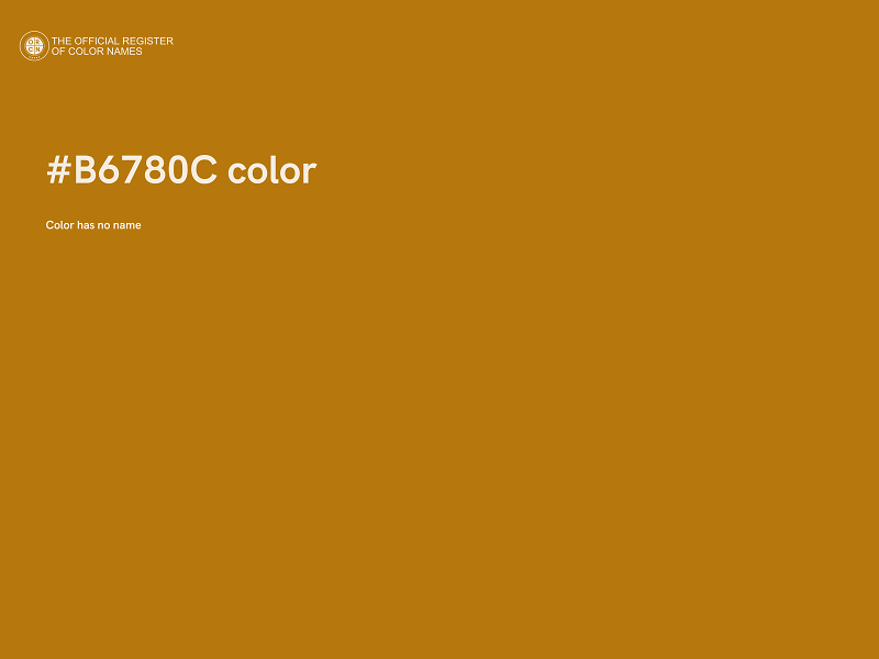 #B6780C color image