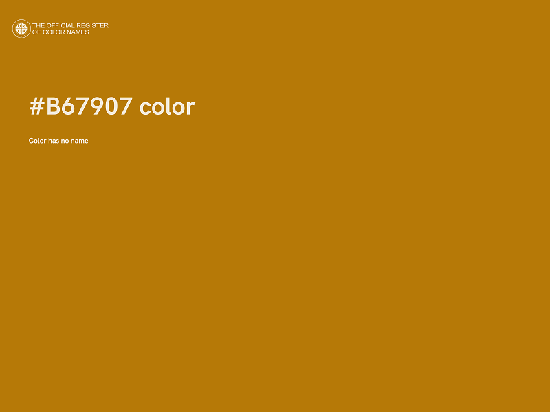 #B67907 color image