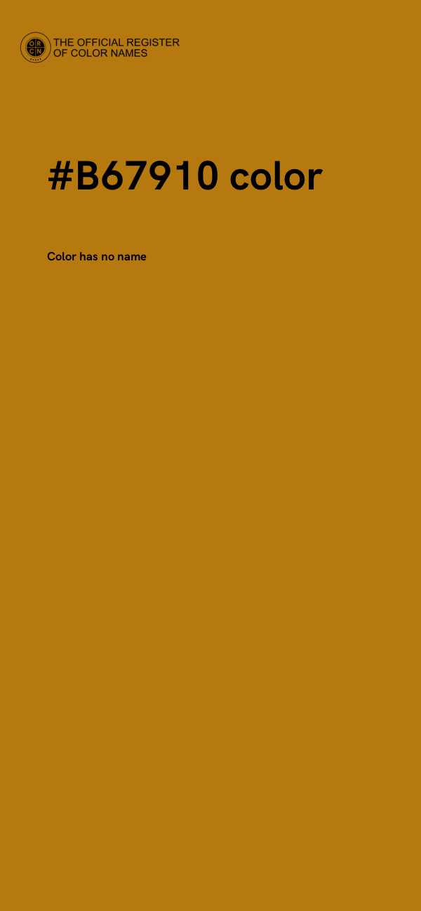 #B67910 color image