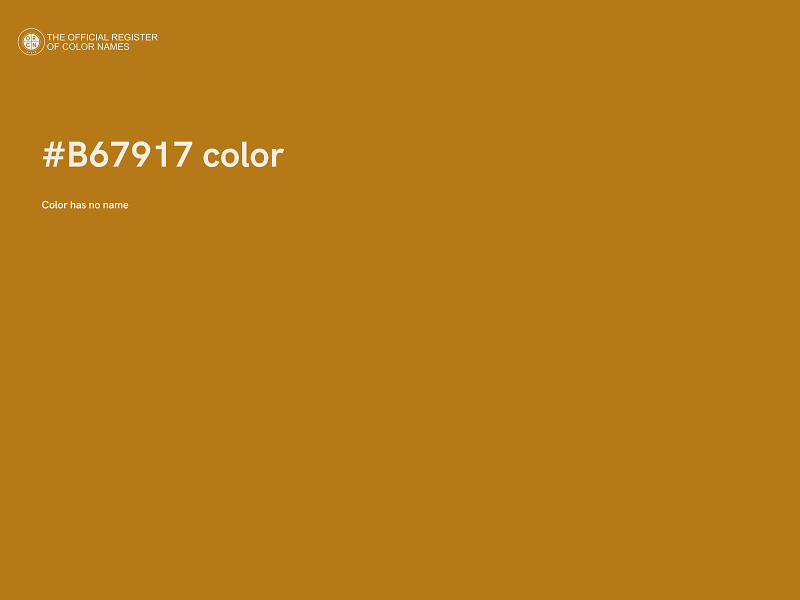 #B67917 color image