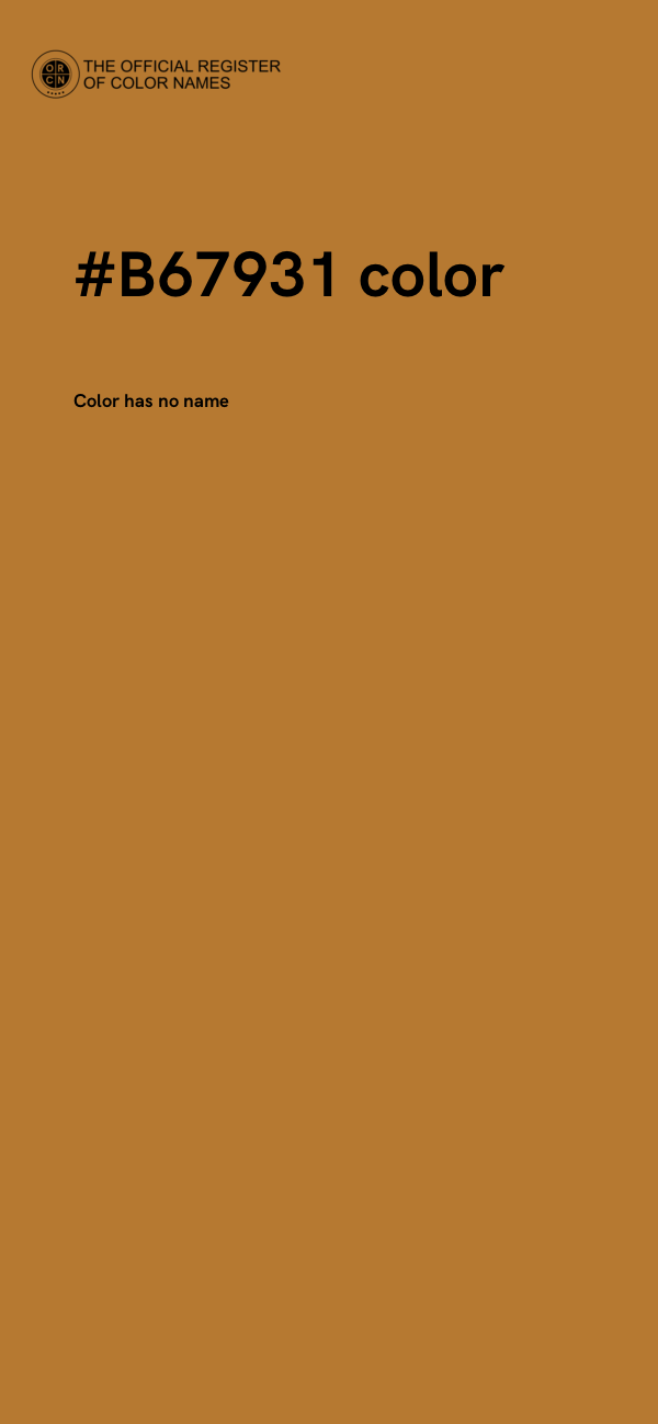 #B67931 color image