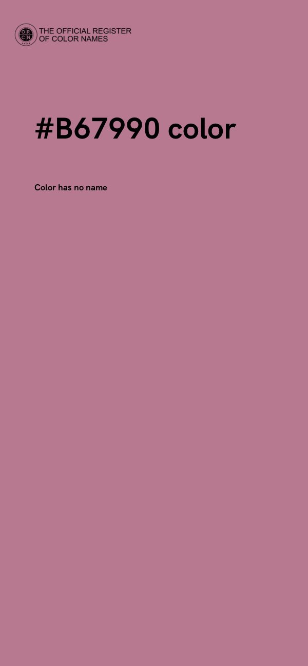 #B67990 color image