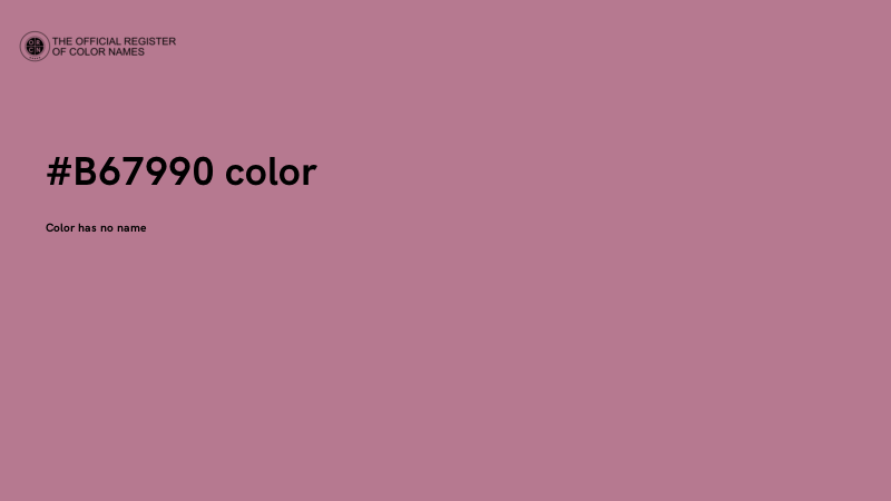 #B67990 color image