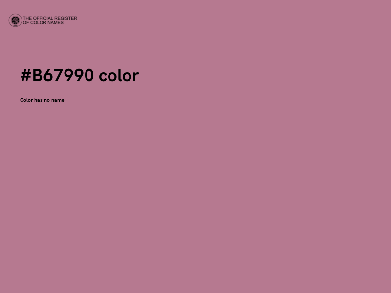 #B67990 color image