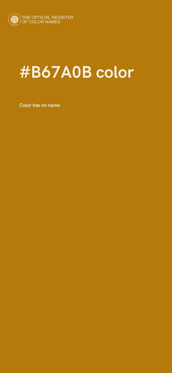 #B67A0B color image