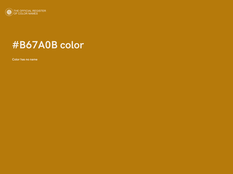#B67A0B color image
