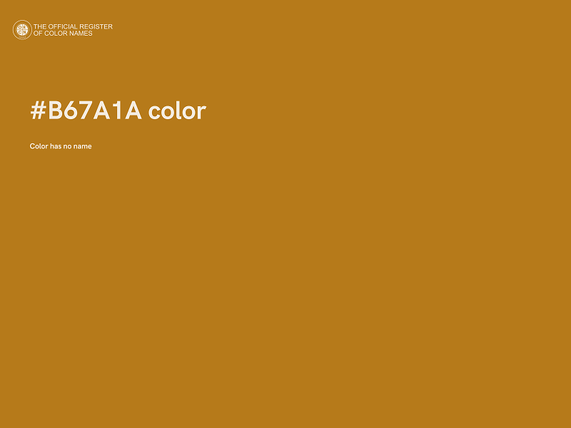 #B67A1A color image