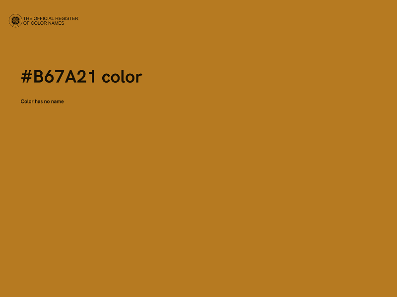 #B67A21 color image