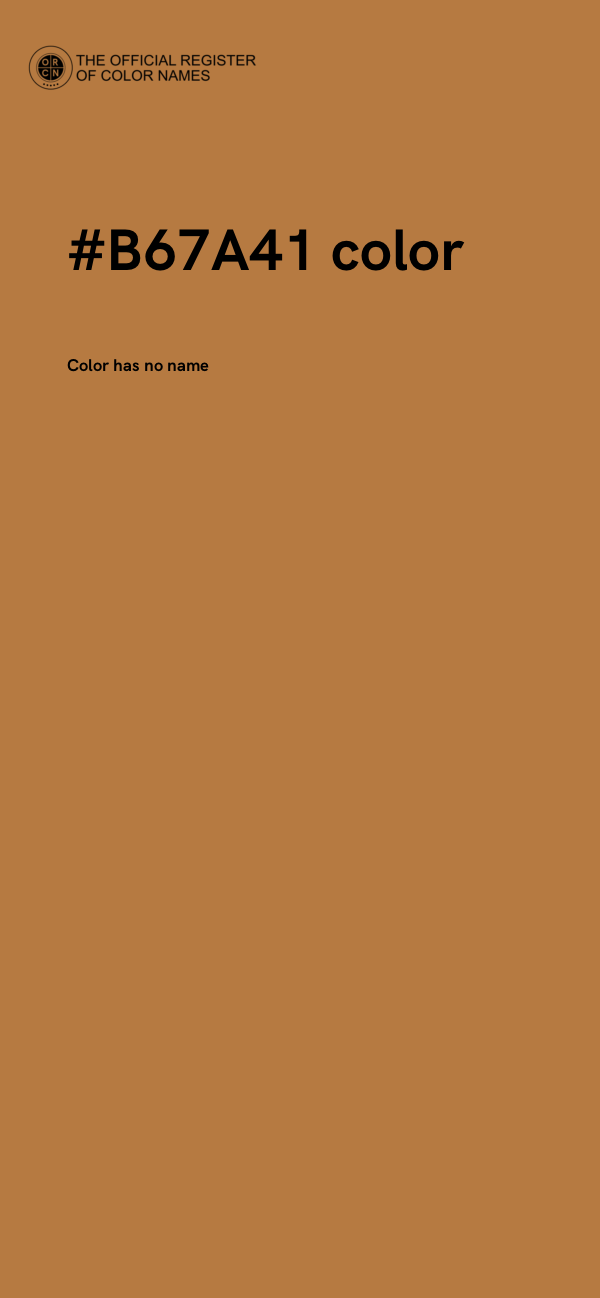 #B67A41 color image