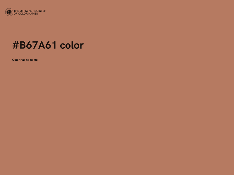 #B67A61 color image