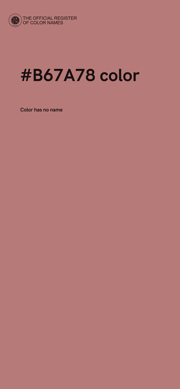 #B67A78 color image
