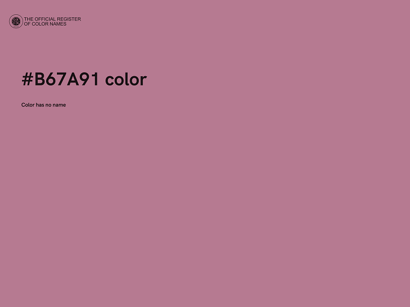 #B67A91 color image