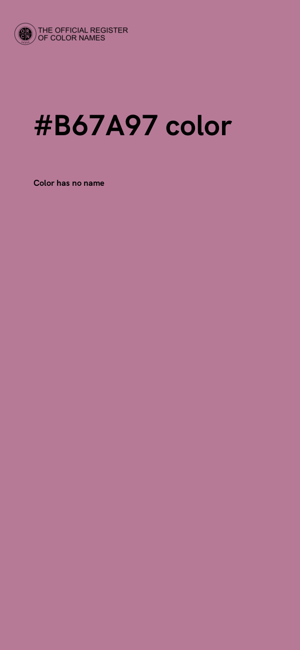 #B67A97 color image