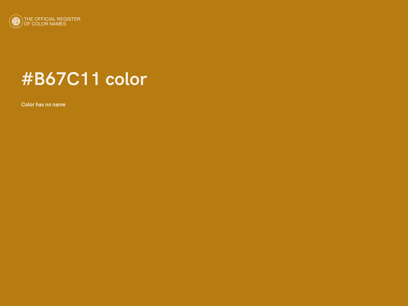 #B67C11 color image