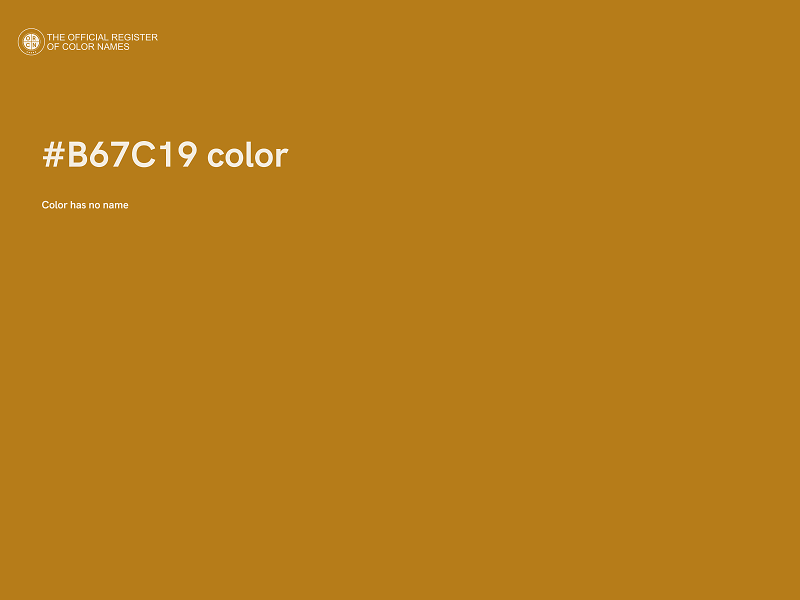 #B67C19 color image