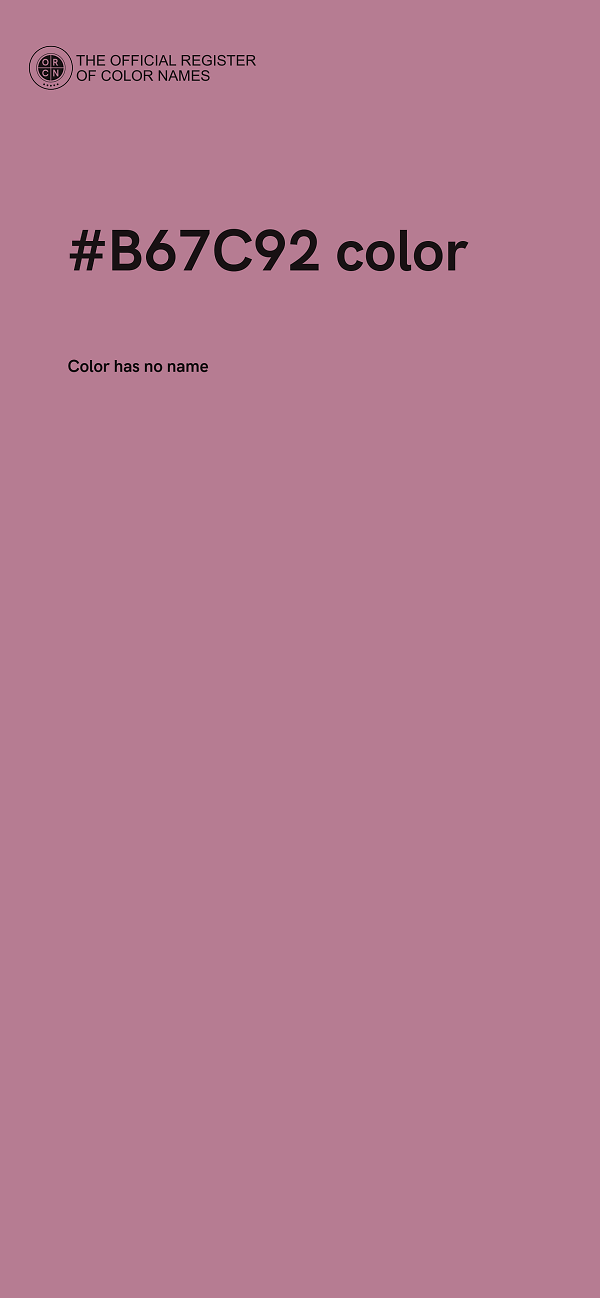 #B67C92 color image