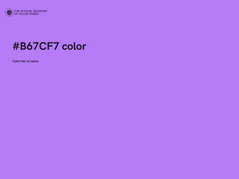 #B67CF7 color image