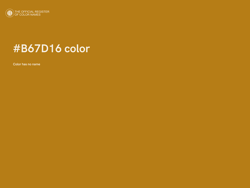 #B67D16 color image