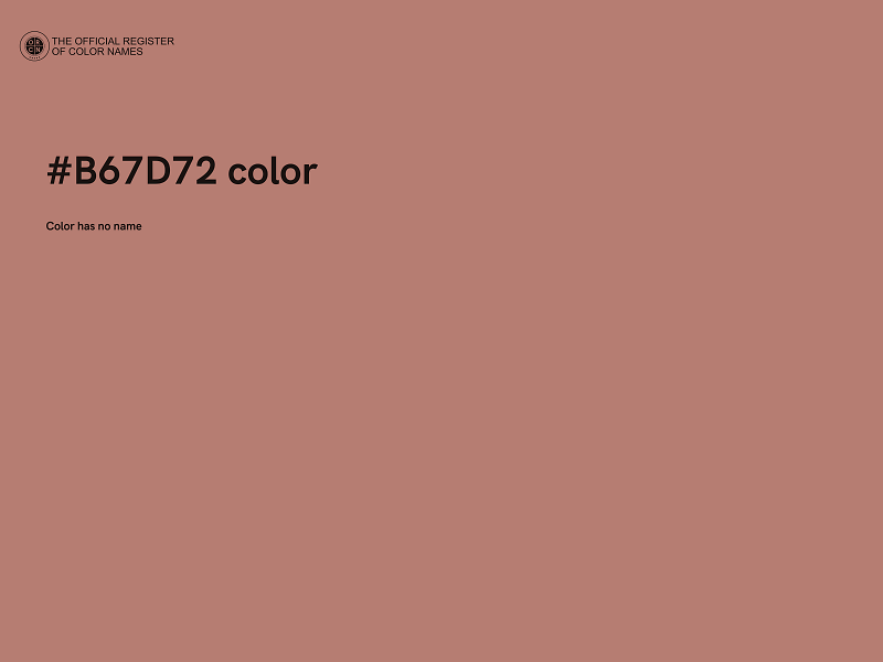 #B67D72 color image