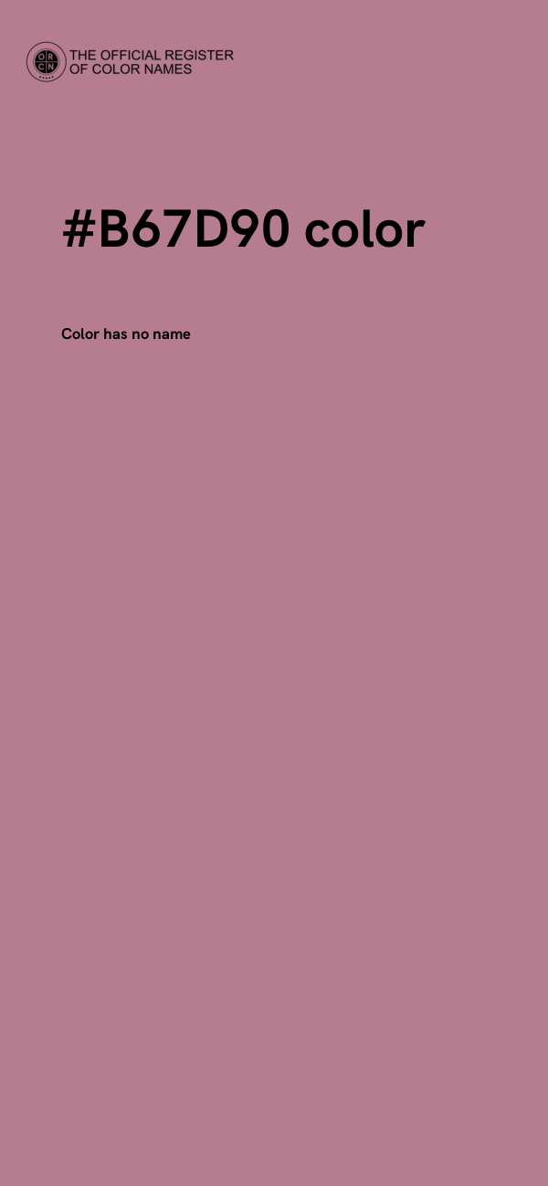 #B67D90 color image