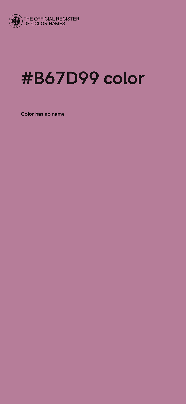 #B67D99 color image