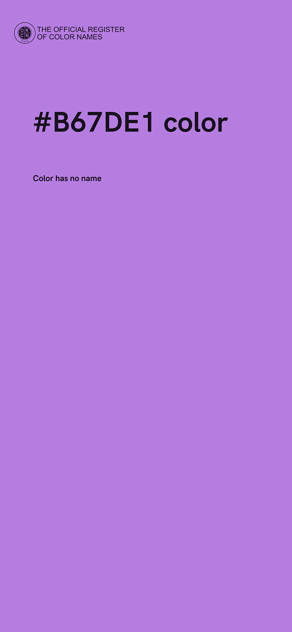 #B67DE1 color image