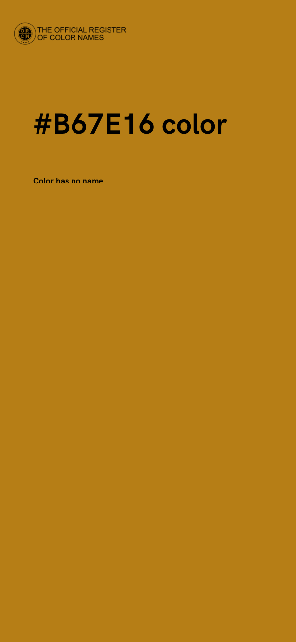 #B67E16 color image