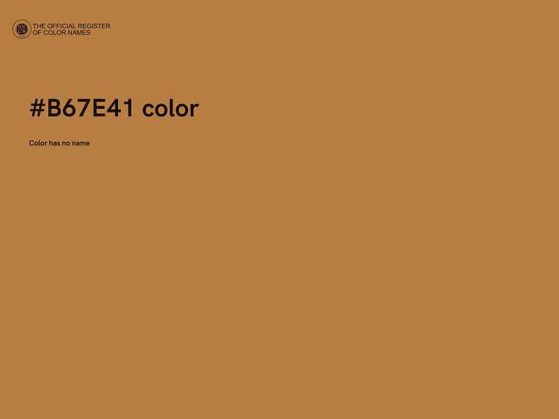 #B67E41 color image