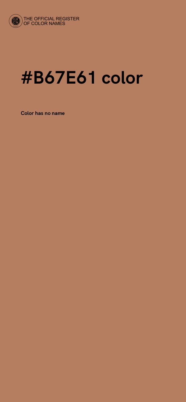 #B67E61 color image