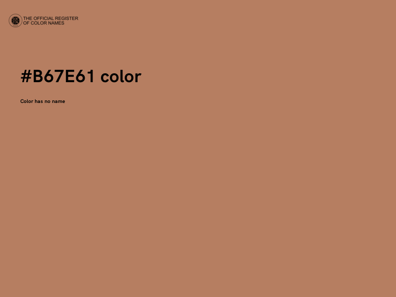 #B67E61 color image