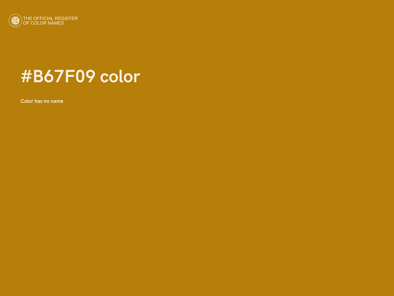 #B67F09 color image