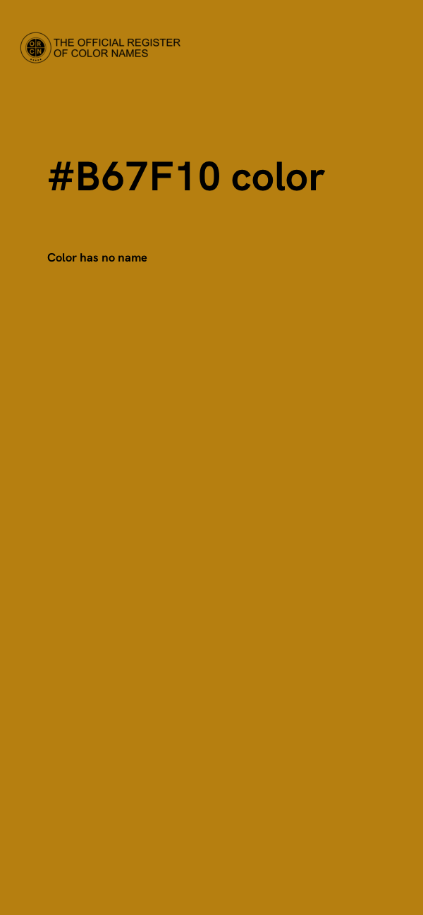 #B67F10 color image
