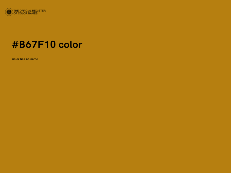 #B67F10 color image