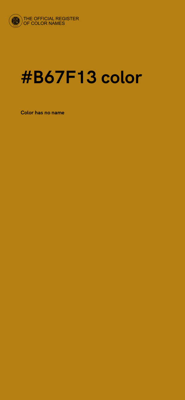 #B67F13 color image