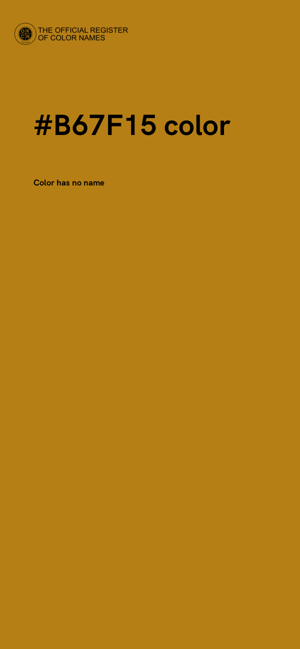 #B67F15 color image