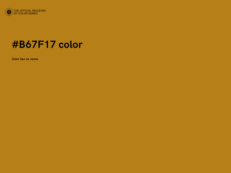 #B67F17 color image