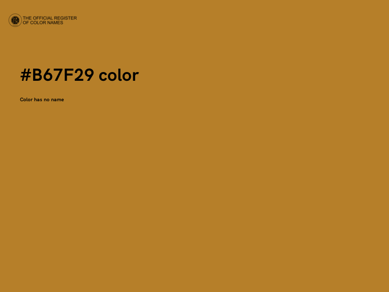 #B67F29 color image