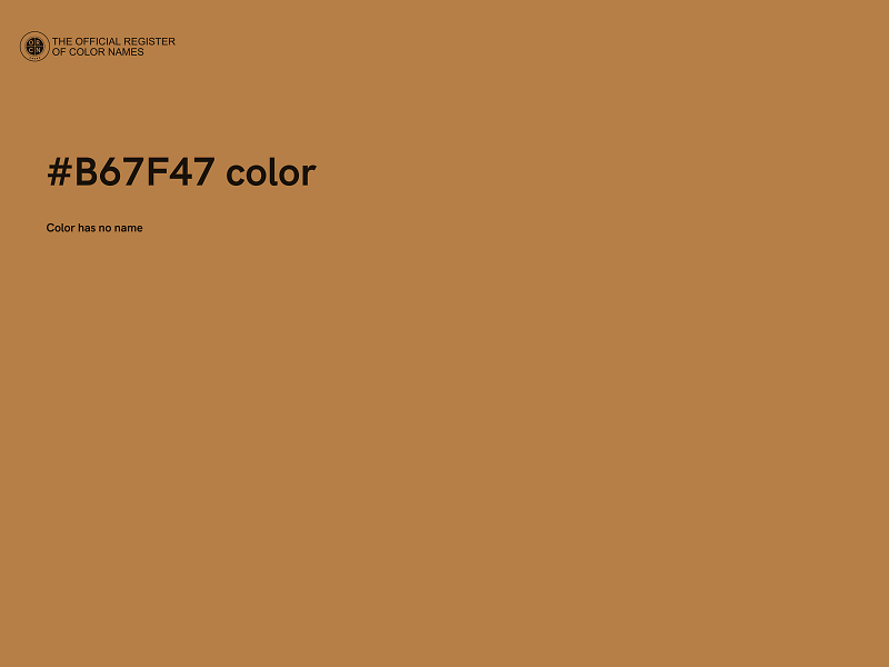 #B67F47 color image