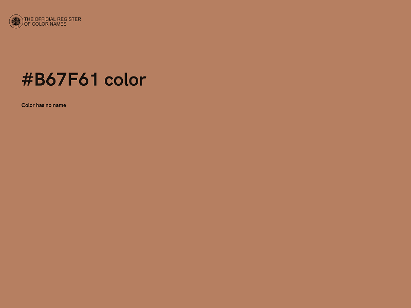 #B67F61 color image
