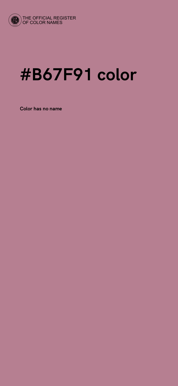 #B67F91 color image